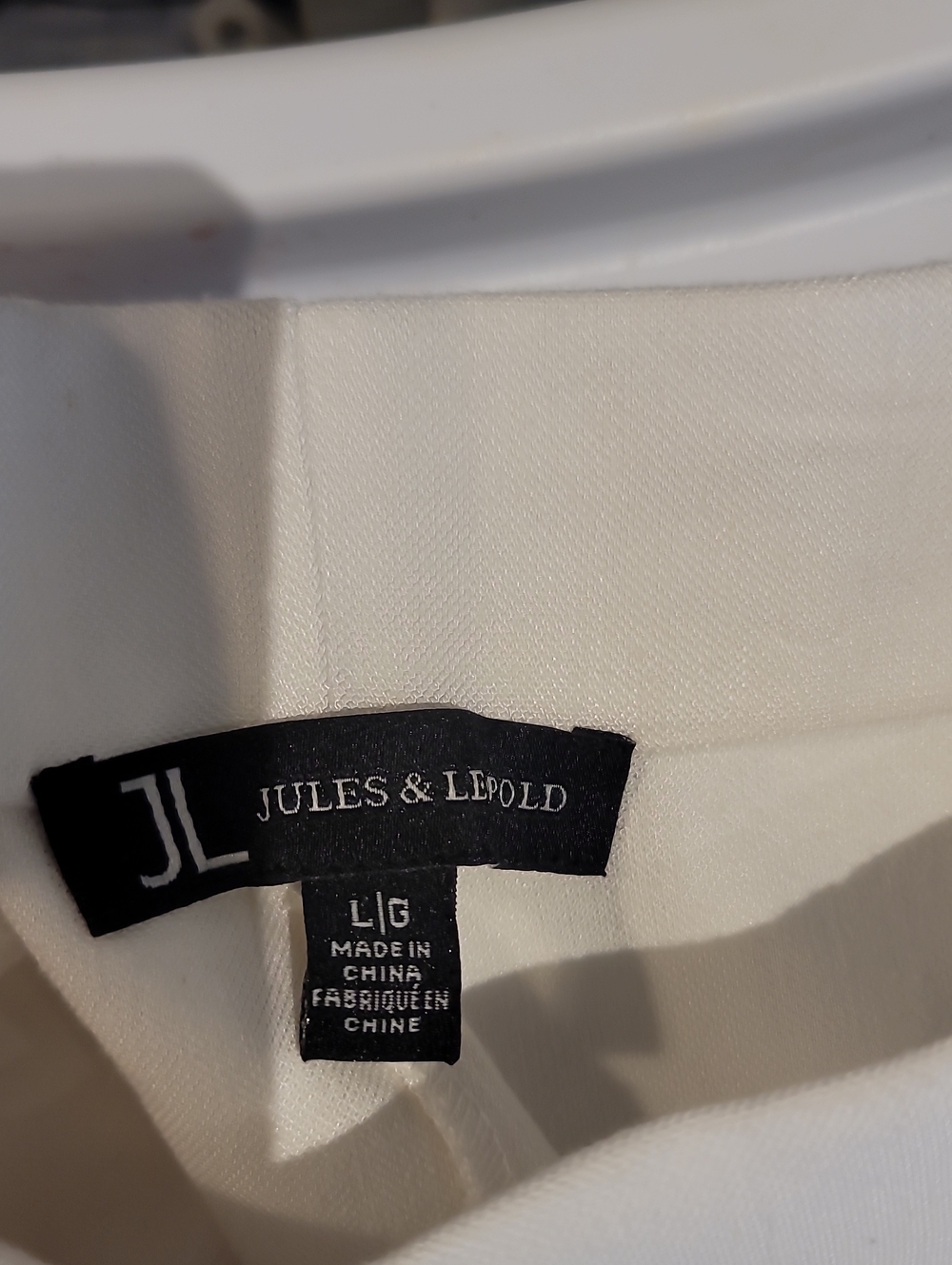 Jules And Leopold White Pull On Wide Leg Crop Pants SZ Large Nwt - Picture 5 of 8